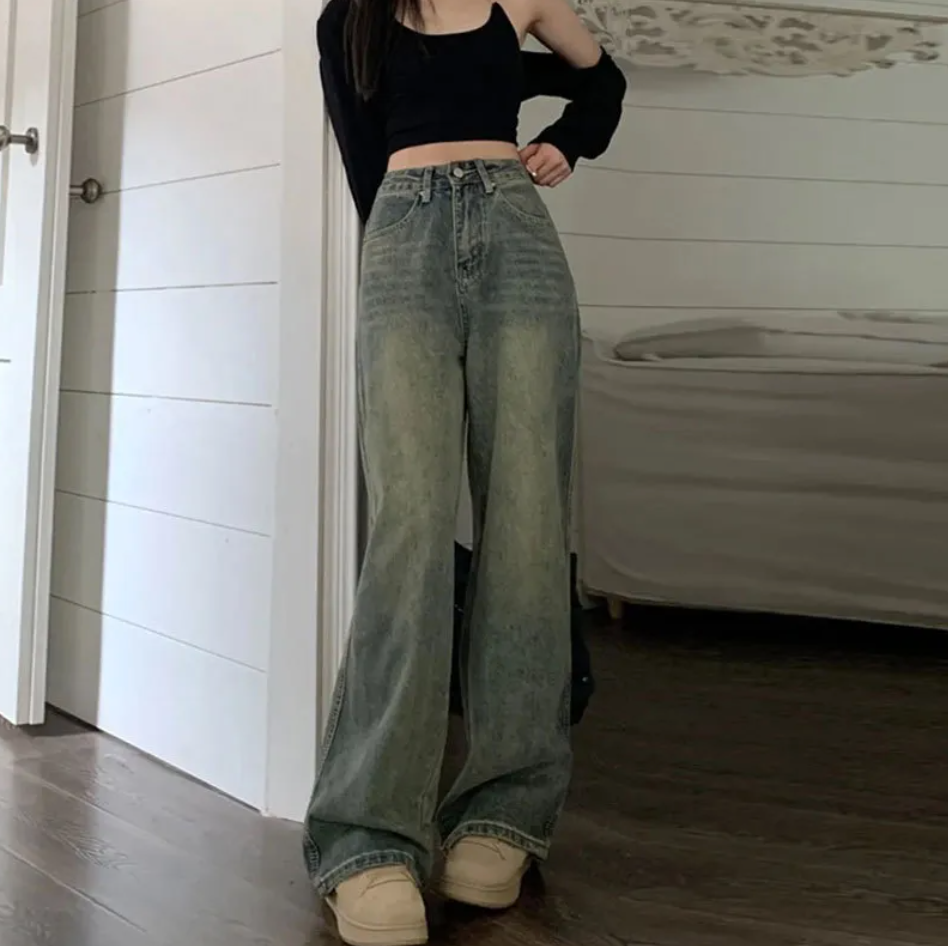 Retro Loose Straight-Leg Jeans