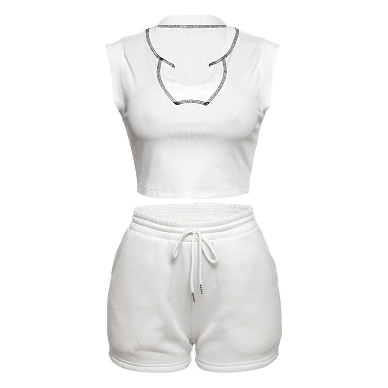 Trendy Sleeveless Streetwear Suit