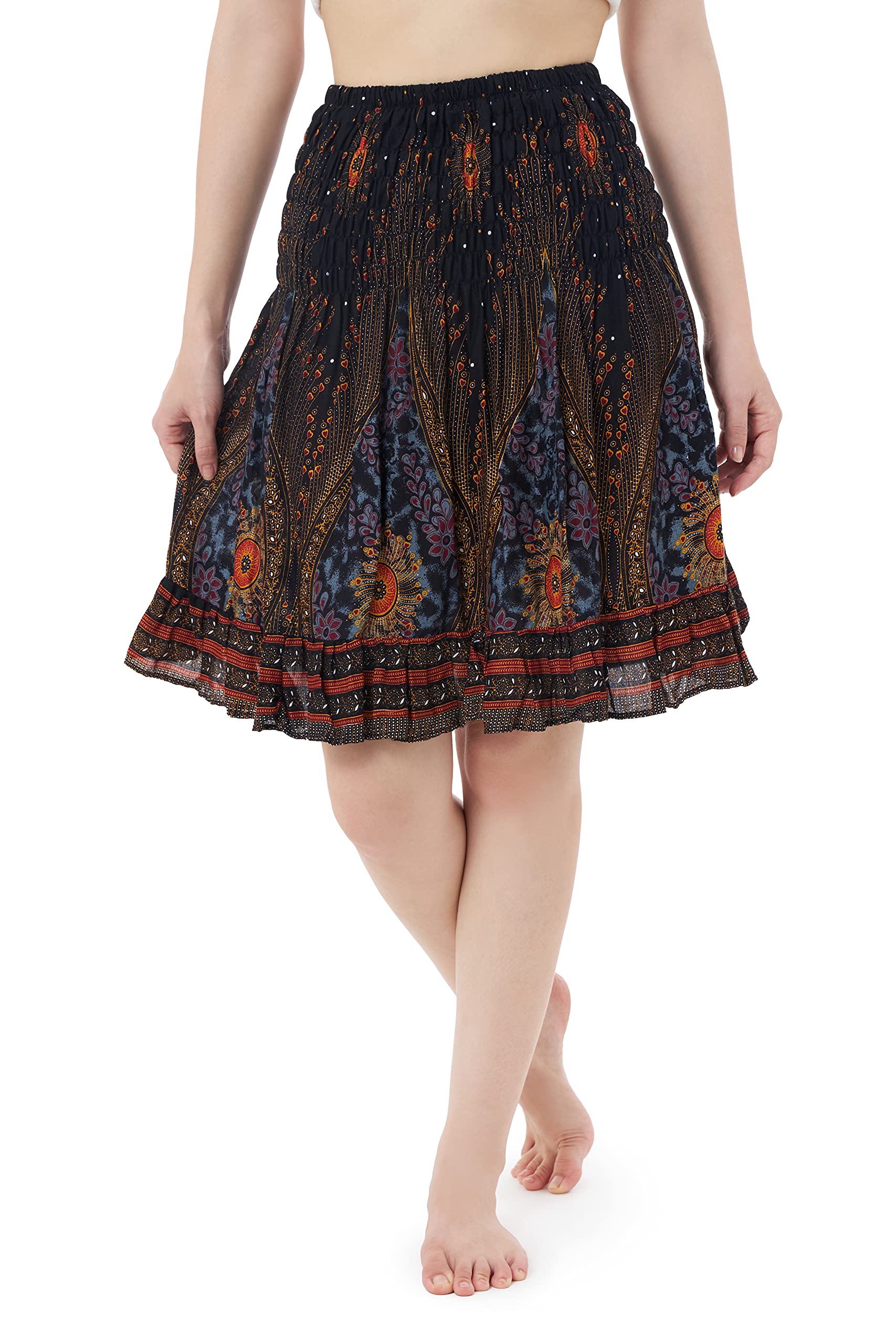 Lannaclothesdesign High Waisted Skirts for Women Short Flowy Summer Skirt Trendy Outfit Knee Length Boho Clothing Fall Skirts