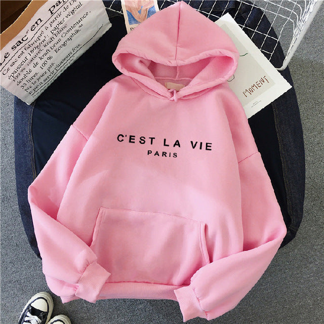 Women’s Letter Printed Streetwear Hoodie Sweatshirt
