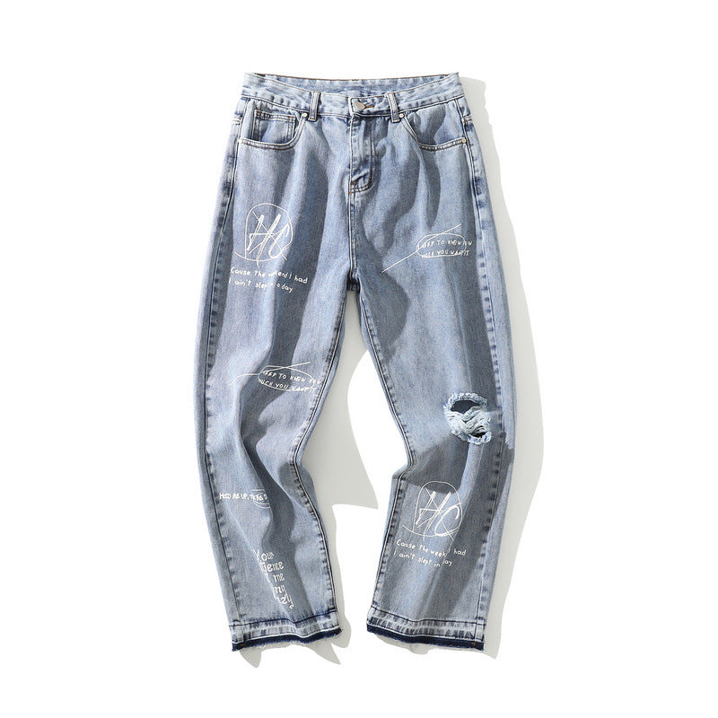 TKPA Retro Original Streetwear Graffiti Jeans