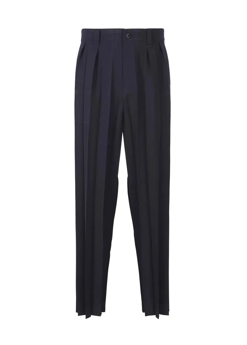 Miyake Fold Winter New Niche Design Casual Loose Thin Origami Straight Leg Dress Pants