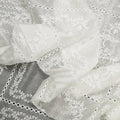 Hollow Embroidery Flower Fabric for Spring and Summer Clothing Strap Dress Shirts Designer Fabric By The Meter