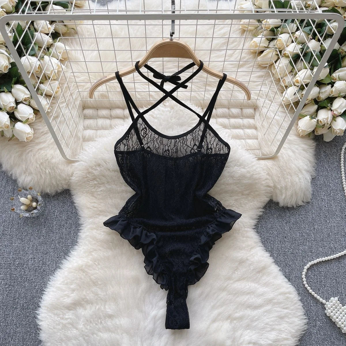 Sexy Japan Sleeveless Slim Fit Kimono Elegant Print Pajama V-Neck Irregular Short Dress Erotic Lingerie Women Hotsweet Nightgown