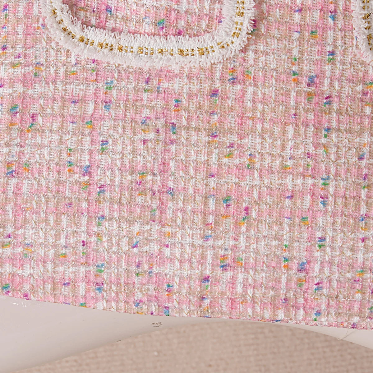 Spring And Autumn New Beige Bow Baby Girl Dress, Pink Checkered Pocket Children'S Long Sleeve Clothes (0-3 Years Old)