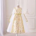 Muslim Ramadan Prayers Party Girls Dress Long Sleeve Robe Arab Dubai Casual Dresses Girl Child Eid Enfant Holiday Prom Costumes