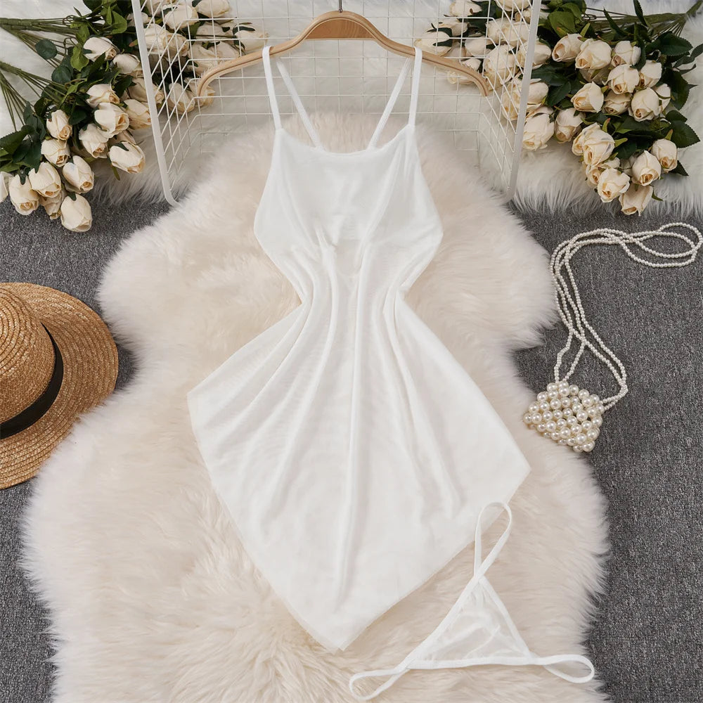 Sexy Japan Sleeveless Slim Fit Kimono Elegant Print Pajama V-Neck Irregular Short Dress Erotic Lingerie Women Hotsweet Nightgown
