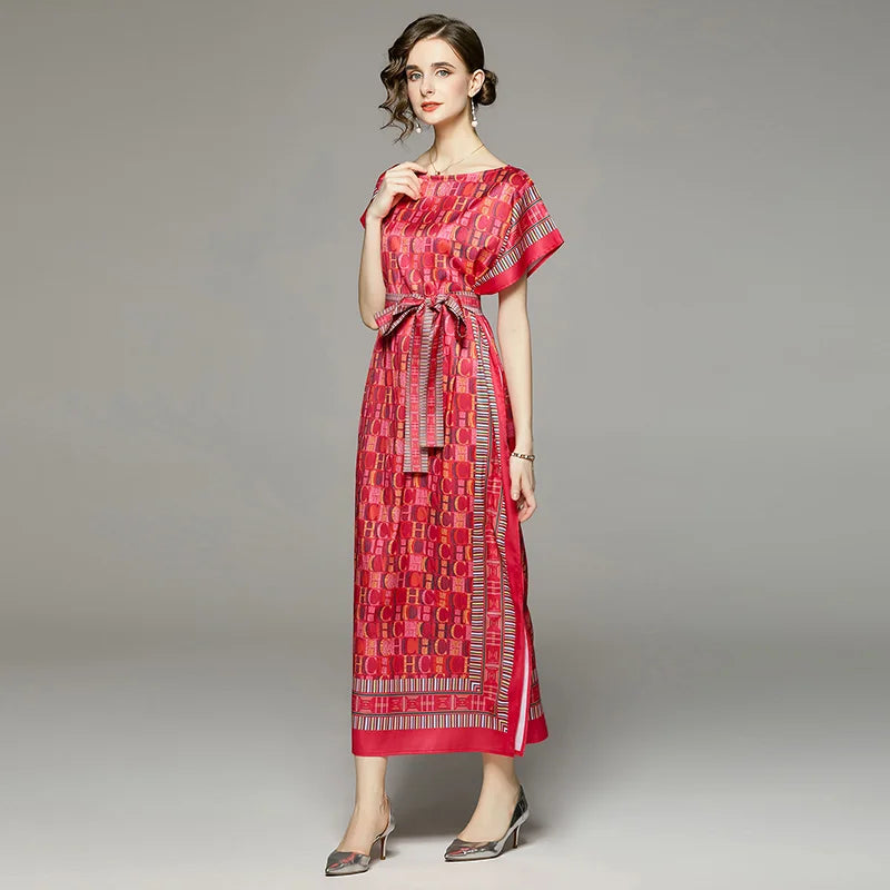 Autumn Gorgeous Flower Print Mini Dress Women's Stand Long Lantern Sleeve Single Breasted Sashes Lace Up Beach Party Vestidos