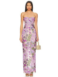 GPBD 2026 Summer New Bra Heavy Industry Sequins Split Long Dress Women's Elegant Celebrity Club Party Evening Dress Wholesa