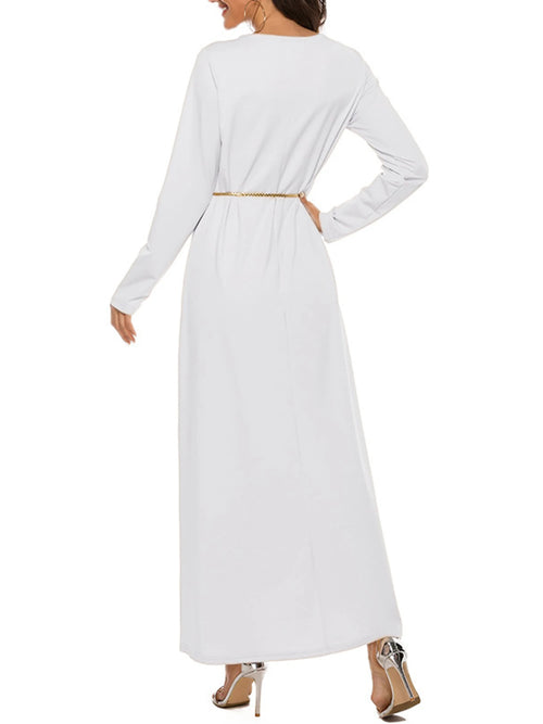 Islamic Maxi Dress solid color modest design