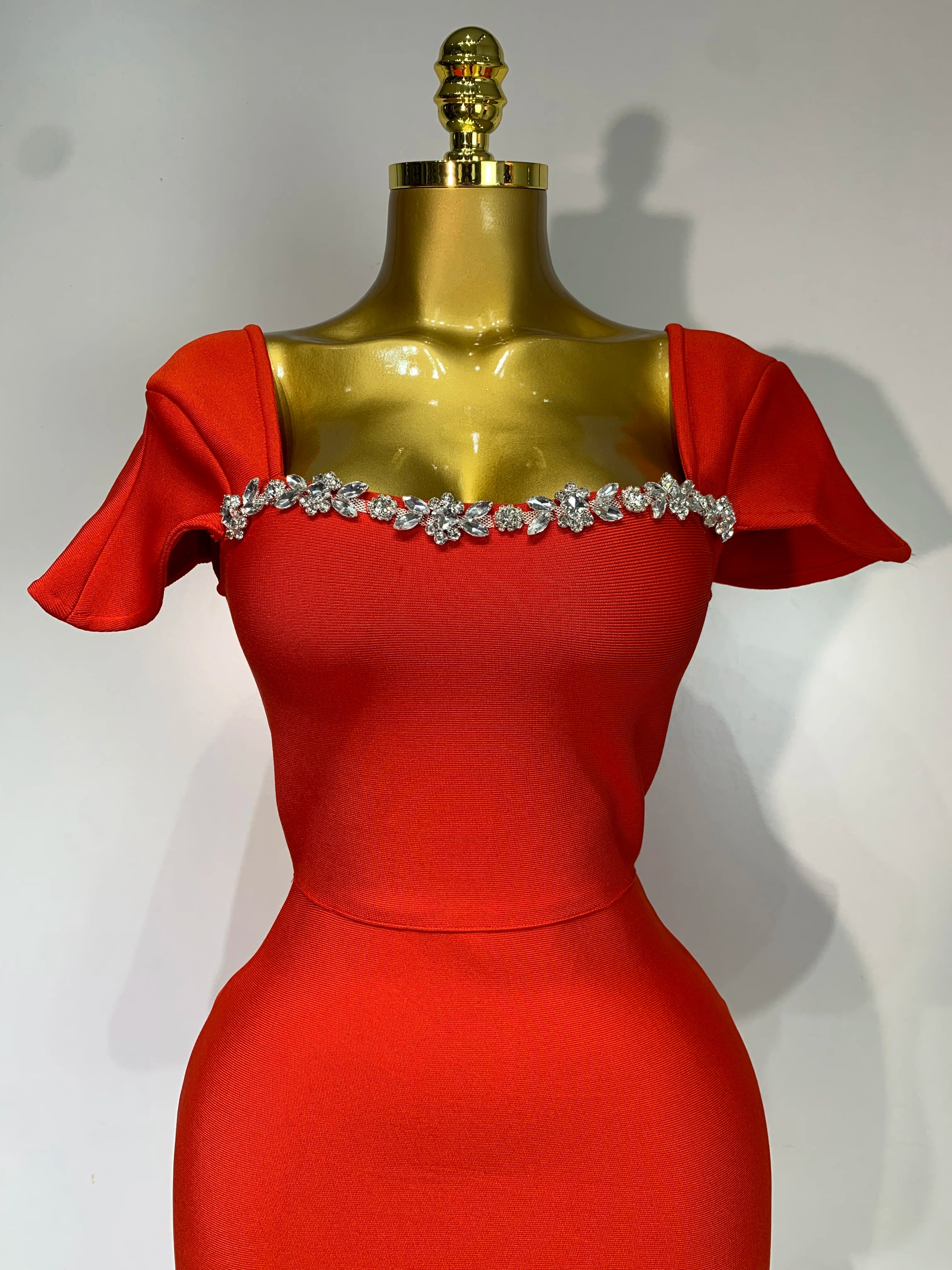 Women Sexy Square Collar Diamonds Bodycon Bandage Dress 2025 Celebrity Elegant Evening Club Party Luxury Birthday Dresses