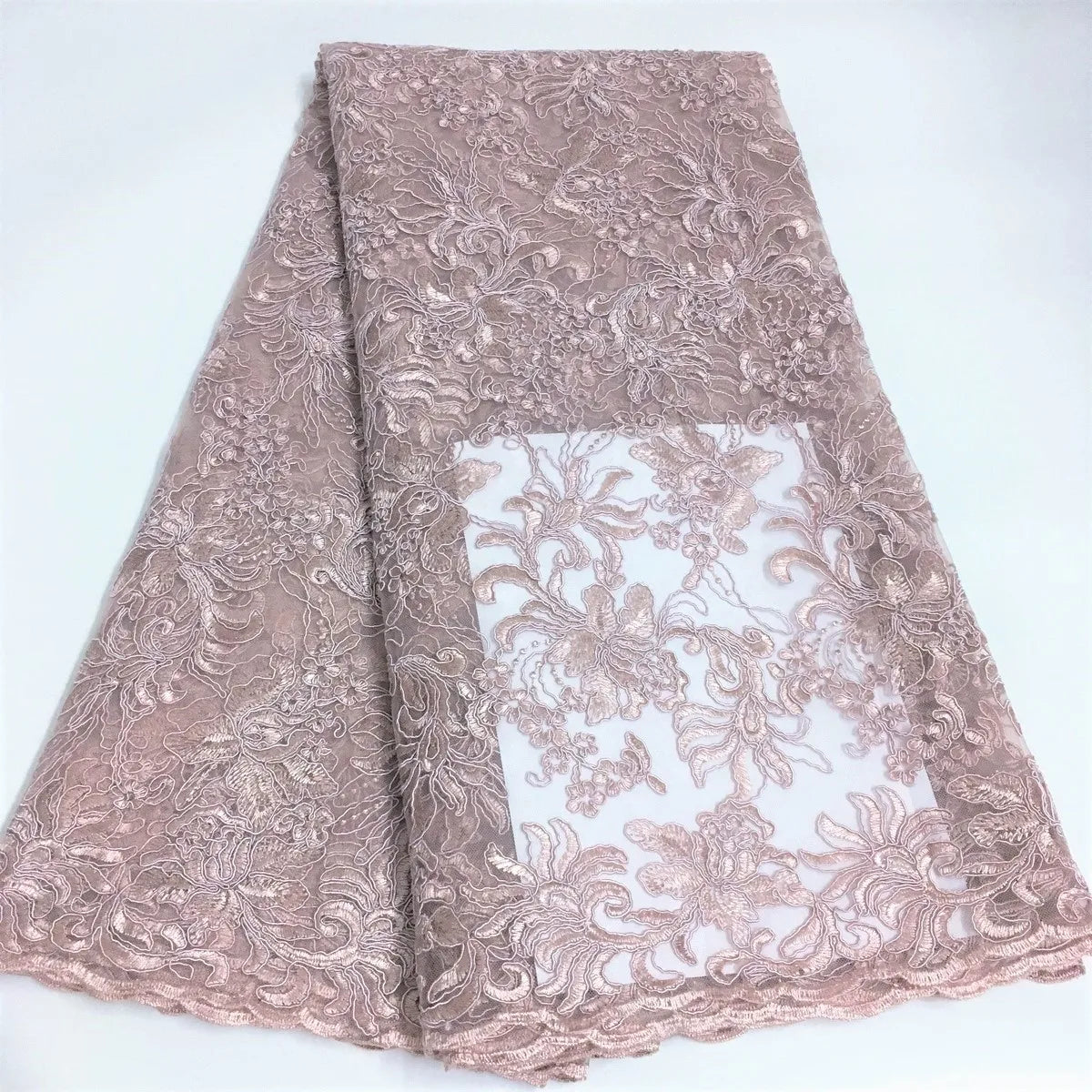 White African French Beaded Lace Fabric 2024 High Quality White Nigerian Tulle Mesh Lace Fabric For Party Wedding Dress K-D2327C