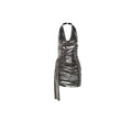 NIBBER 2024 Summer New Vintage silver Matte Tight Sexy Hot Mature Beautiful Gentle High Street Cool Women's Hip Halter Dress