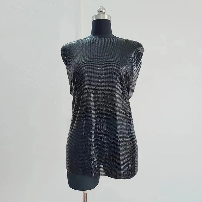 Sequin Dress For Women Diamond Vestidos Mujer Sleeveless Cocktail Mini Party Dress Bodycon Halloween Festival Ladies Dresses