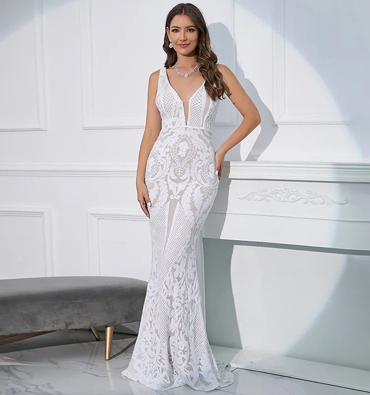 Sexy Spaghetti V-neck Cocktail Dresses, Sequin Homecoming, Mermaid Backless, Slim Party, Celebrity Prom Dress