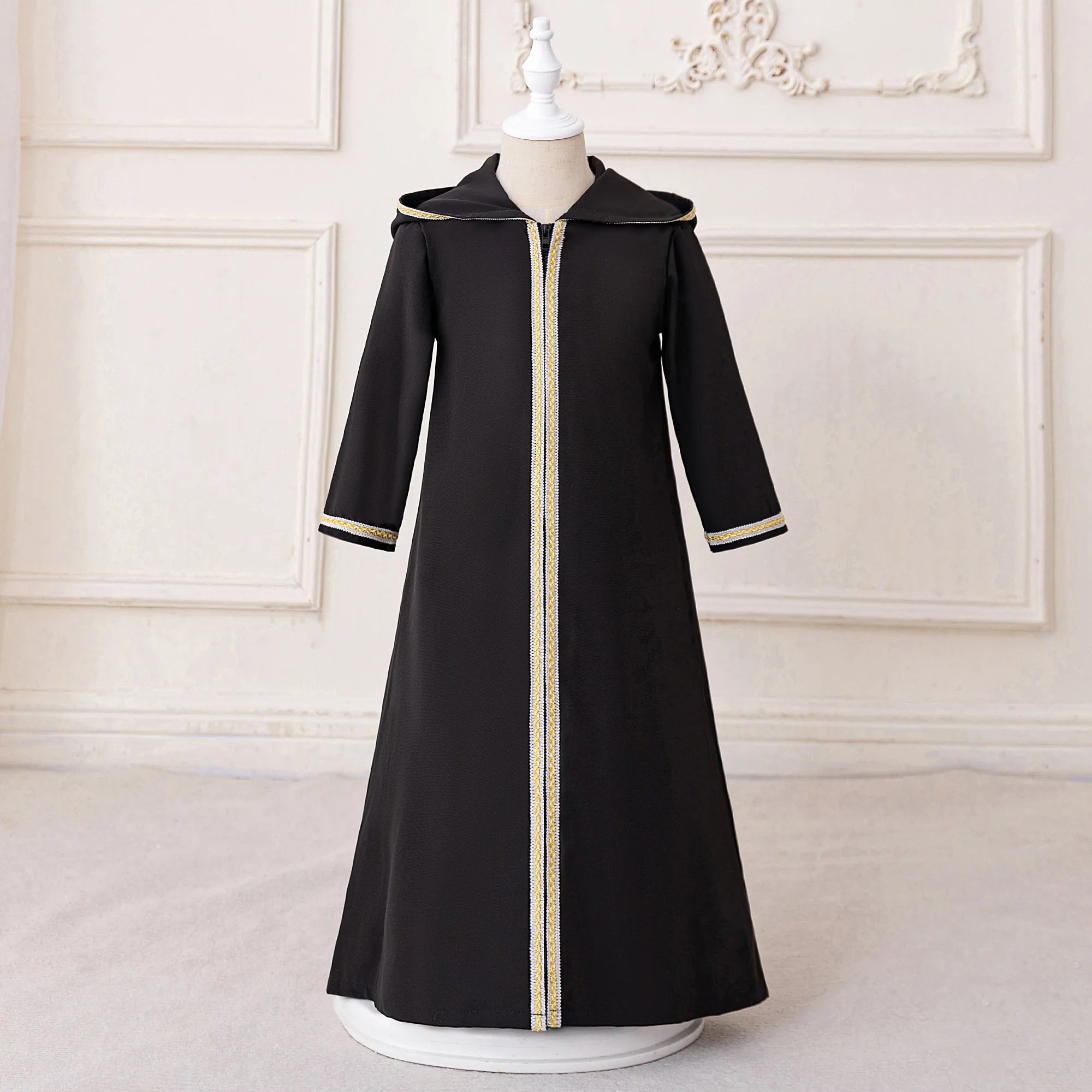 Muslim Ramadan Prayers Party Girls Dress Long Sleeve Robe Arab Dubai Casual Dresses Girl Child Eid Enfant Holiday Prom Costumes