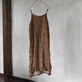 Women Loose Printed Thin Ramie Dress Ladies Vintage Printed Spaghetti Strap Dresses Female 2023 Transparent Dress Summer