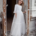 First Communion Dresses Lace High-waisted Flower Girl Bridesmaid Princess Dress Wedding Party Dream Kids Gift