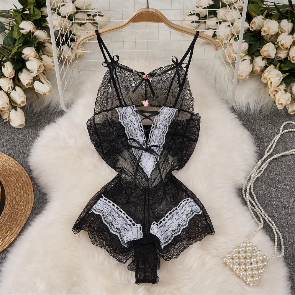 Sexy Japan Sleeveless Slim Fit Kimono Elegant Print Pajama V-Neck Irregular Short Dress Erotic Lingerie Women Hotsweet Nightgown