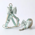 Dog Harness Leash Evening Dress Bow Collar Set Adjustable Cute  Dog Harness For Small Medium Pet Cat Collar Leash Outdoor Walkin