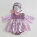 Newborn Photography Props  Newborn Hat Lace Romper Bodysuits Outfit Baby Girl Dress Photo Costume