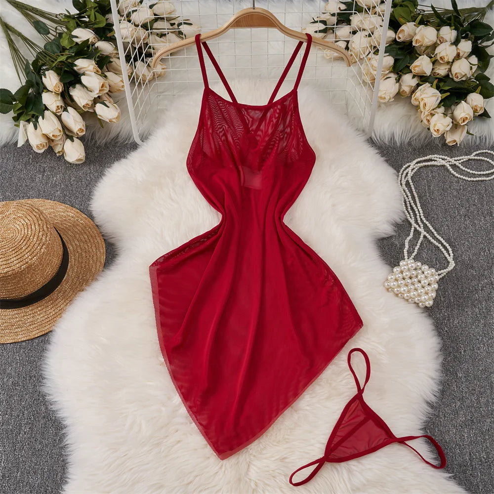 Sexy Japan Sleeveless Slim Fit Kimono Elegant Print Pajama V-Neck Irregular Short Dress Erotic Lingerie Women Hotsweet Nightgown