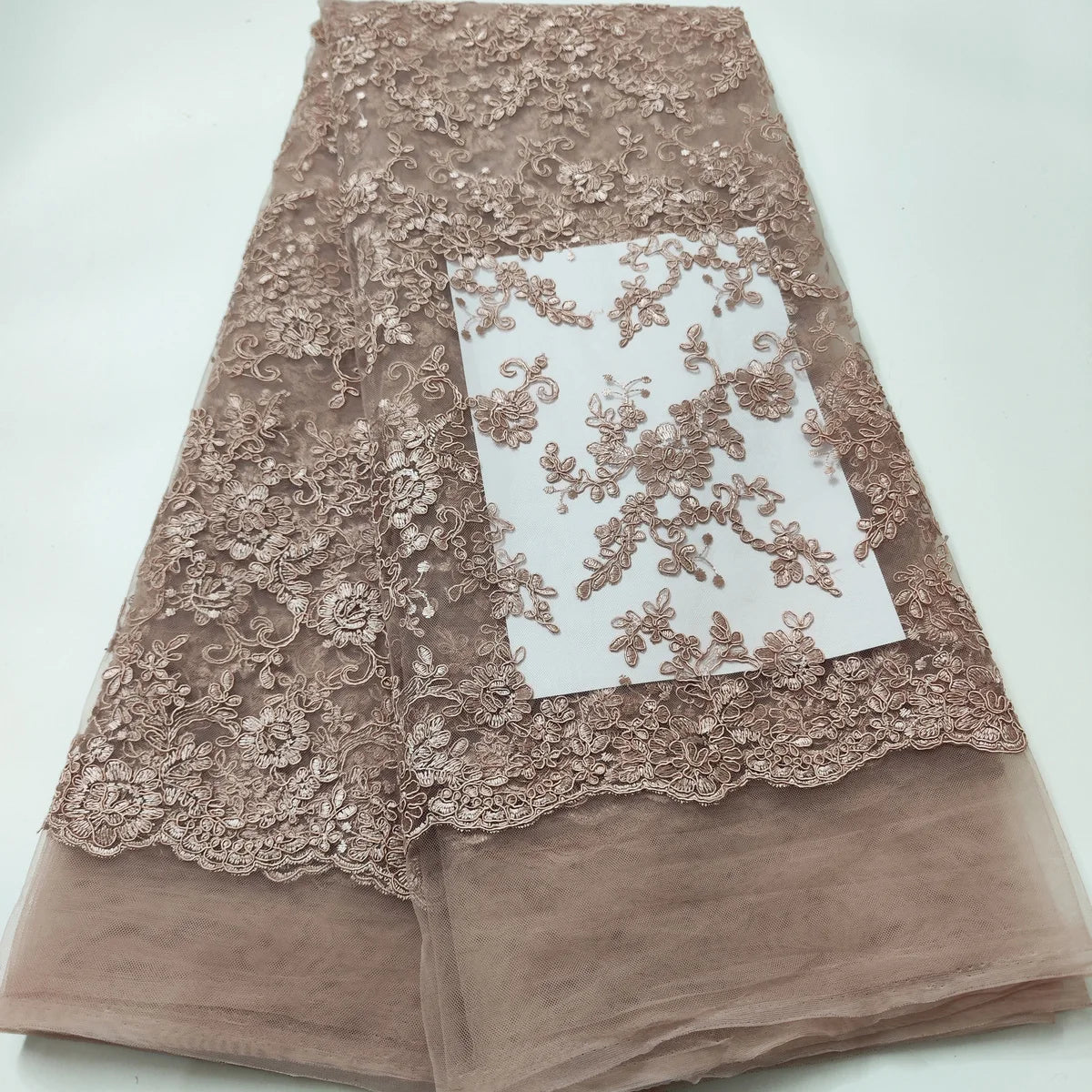 White African French Beaded Lace Fabric 2024 High Quality White Nigerian Tulle Mesh Lace Fabric For Party Wedding Dress K-D2327C