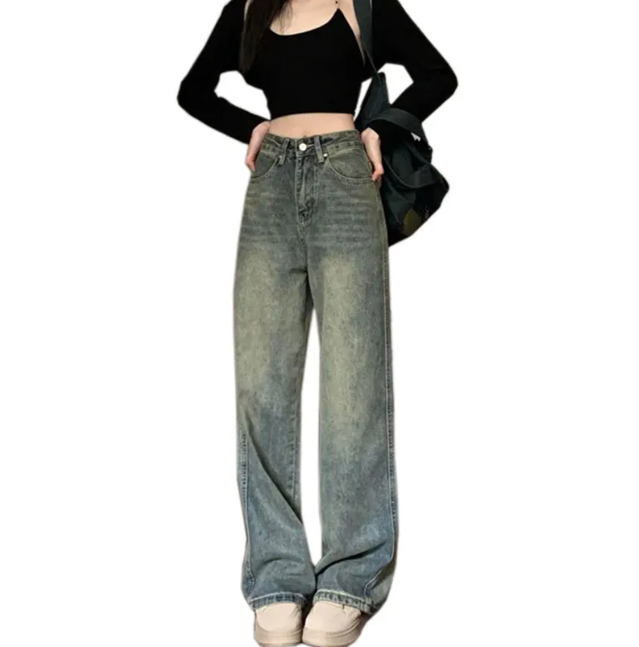 Retro Loose Straight-Leg Jeans