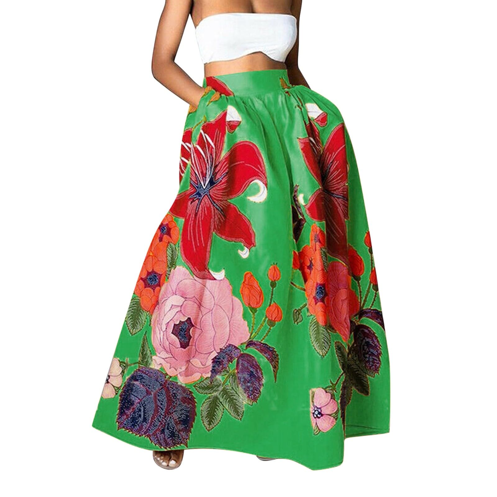 Generic Womens Summer Skirts Skirts with Shorts Underneath for Women Skirts for Women with Slit Satin Skirt Plus Size Tropical Wrap Skirt Layered Skirts for Women Same Day Delivery Golf Skirt
